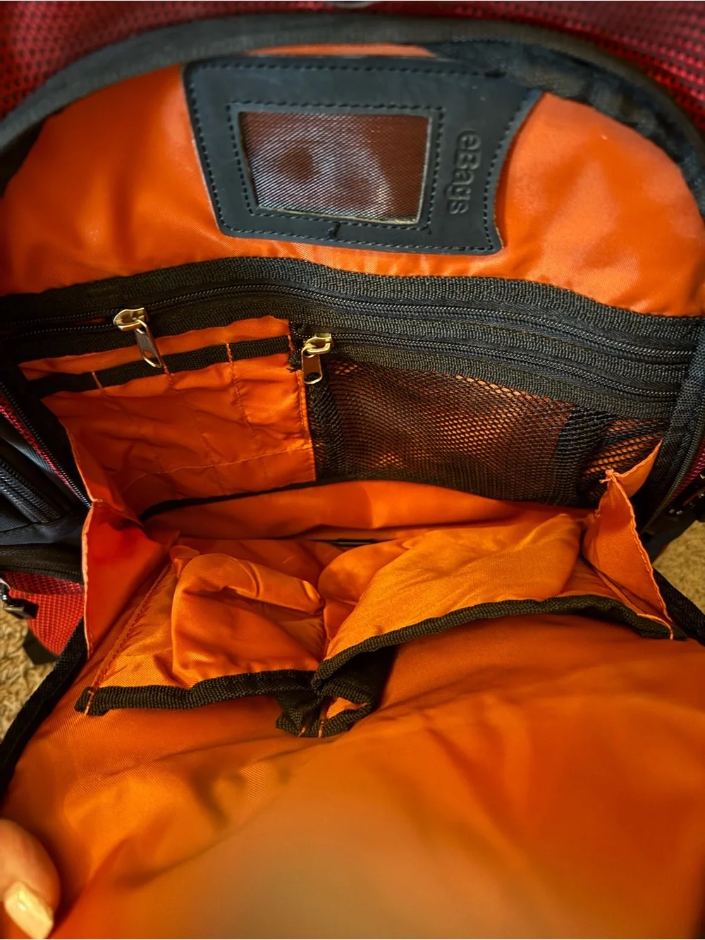 eBags Downloader Laptop Backpack Red Black UNUSED